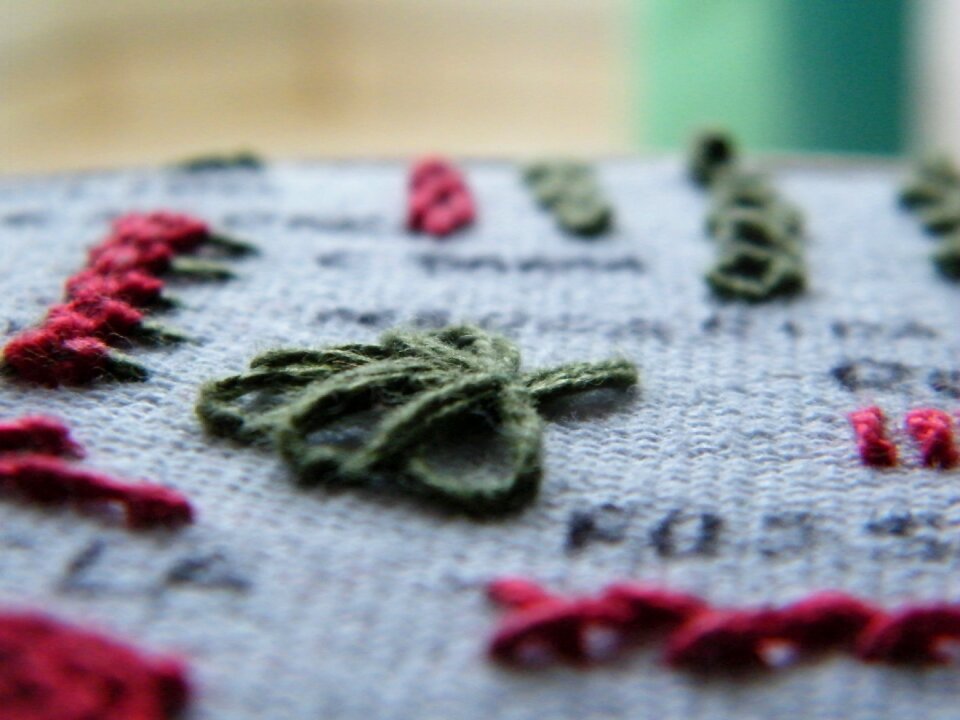 Background blurred embroidered free