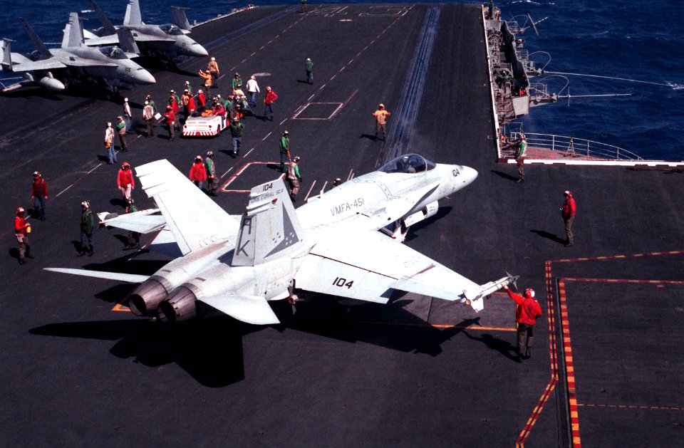 F-18A Hornet VMFA-451 USS Coral Sea 1989