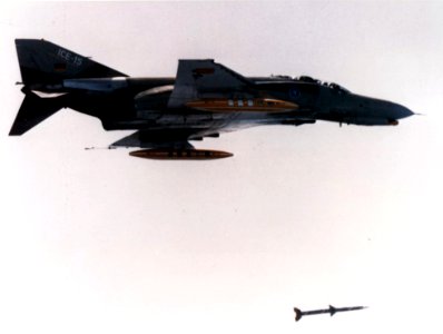 F-4F ICE Phantom launches AIM-120