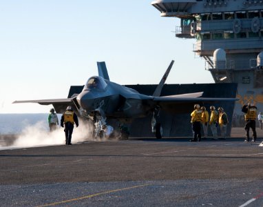 F-35C Lightning II at-sea trials 141104-N-ZZ999-001
