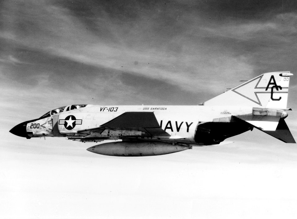F-4J Phantom II of VF-103 in flight c1970