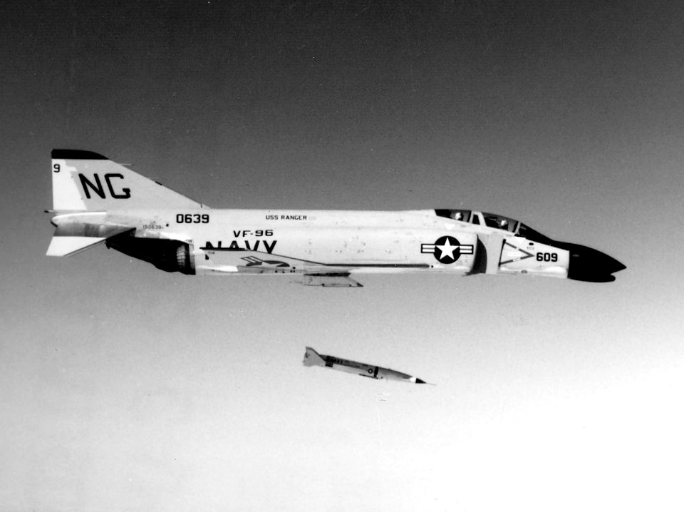 F-4B Phantom of VF-96 releasing AQM-37 drone in 1963