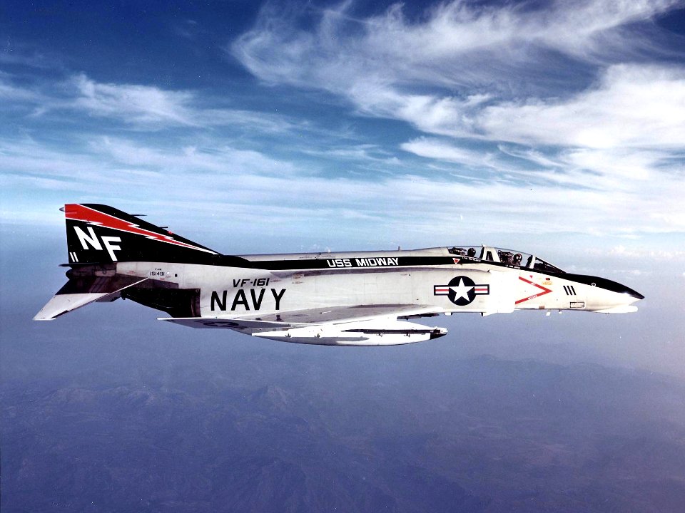 F-4N Phantom II of VF-161 in flight c1975