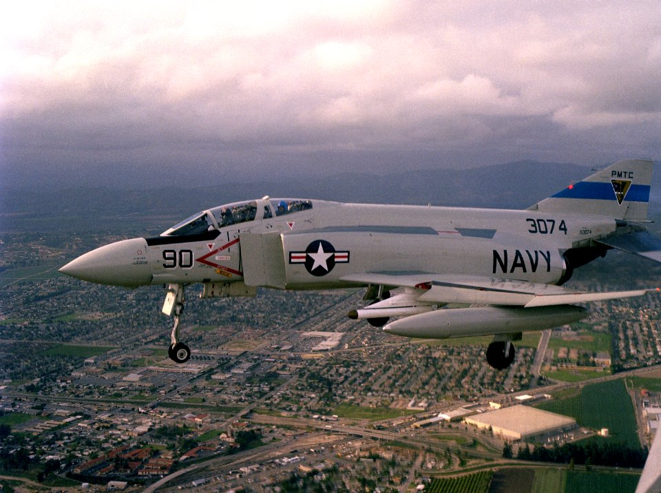 F-4J in flight over PMTC Point Mugu 1982