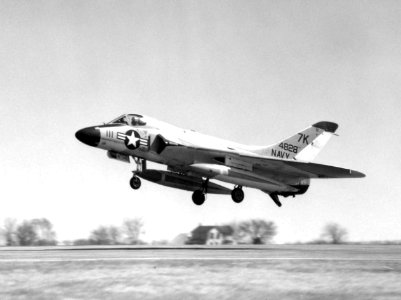 F-6A Skyray taking off from Olathe 1963