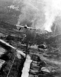 F-80C dropping napalm Korea May1952