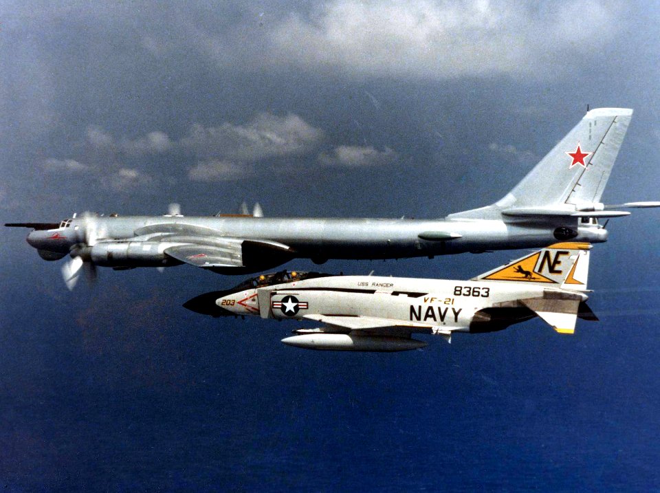 F-4J of VF-21 intercepting Soviet Tu-95 over the Pacific 1979
