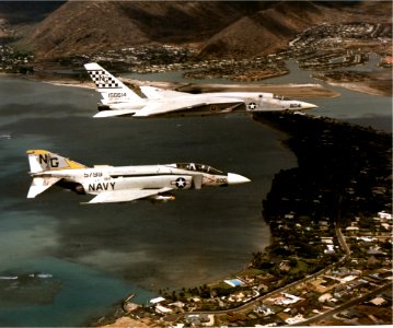 F-4J RA-5C of CVW-9 over Hawaii 1971