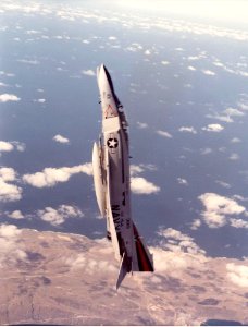 F-4N Phantom II of VF-154 in vertical climb 1983