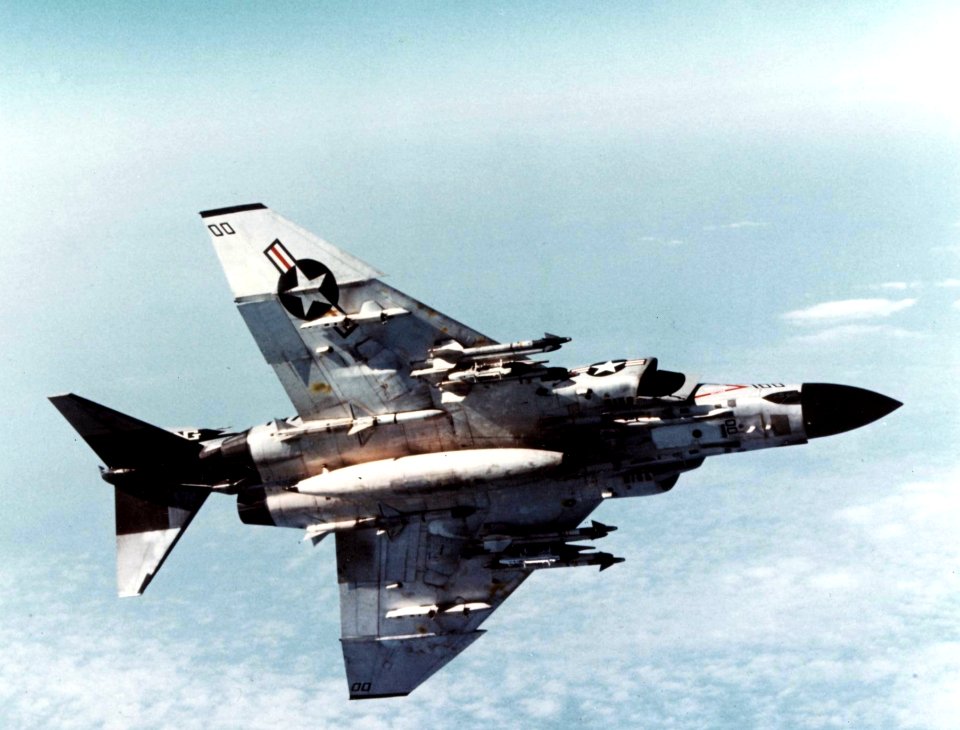 F-4J VF-96 Showtime 100 armed from below