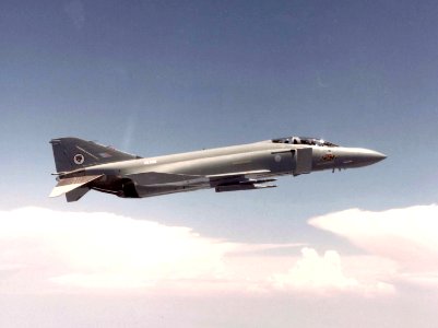 F-4J(UK) Phantom of 74 Squadron in flight 1984