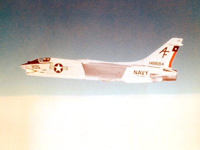 F-8H Crusader of VF-202 in flight in early 1970s