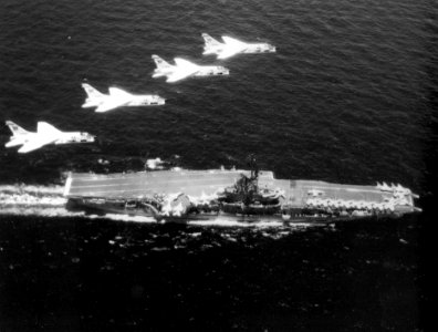 F-8Hs VF-51 over USS Bon Homme Richard (CVA-31) 1968