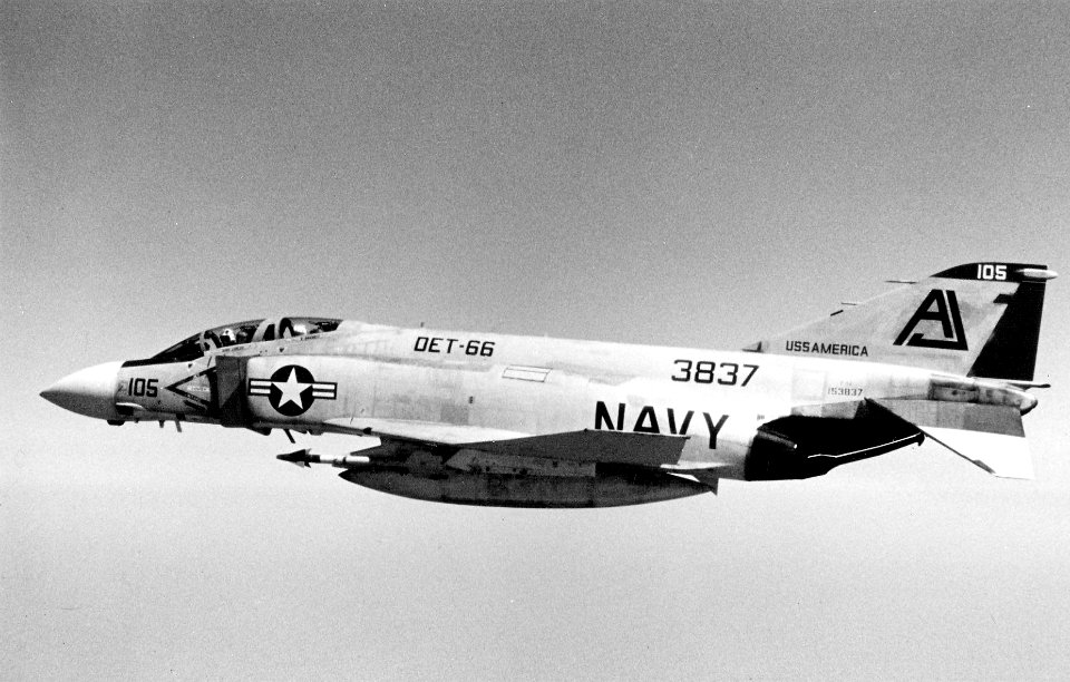 F-4J Phanton II VF-101 Det.66 in flight 1971