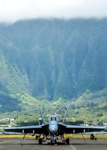 F-A-18C Hornet at Marine Corps Air Station Kaneohe Bay 140703-N-BQ948-455