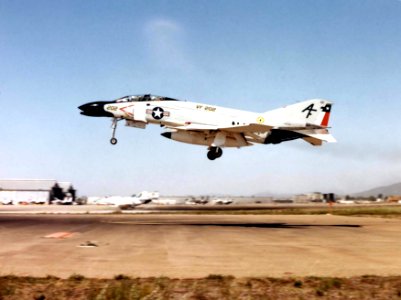 F-4N Phantom II of VF-202 landing at NAS Miramar 1977