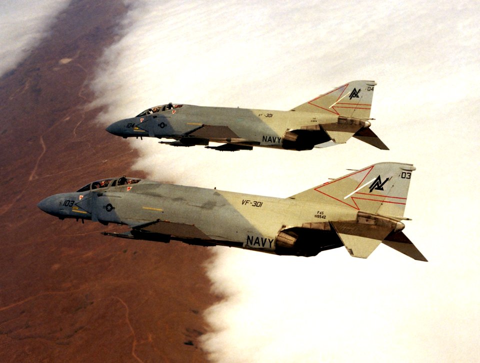 F-4S VF-301 in flight 1984