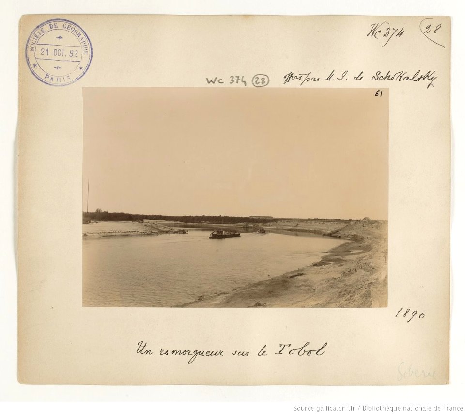 F. 28. Un remorqueur sur le Tobol (Sibérie)