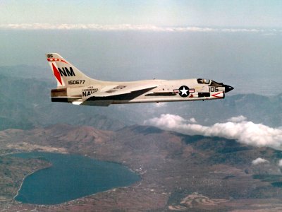 F-8E Crusader of VF-191 in flight 1968