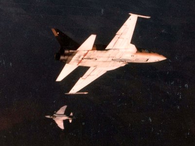 F-5E and F-4S during air combat manuvering in 1982