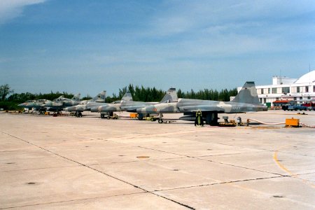 F-5Ns and TA-4Js of VF-45 at NAS Key West 1993