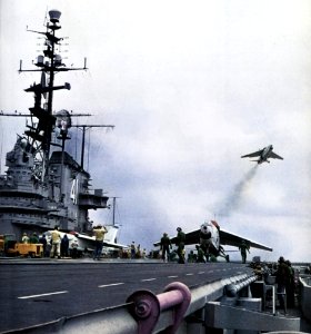 F-8 Crusaders on USS Midway (CVA-41) 1963