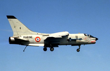 F-8E(FN) Crusader preparing to land 1983