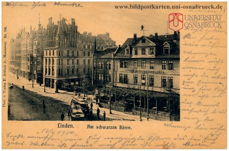 F. Astholz jun. AK 0196 1899 Linden. Am schwarzen Bären. Bildseite