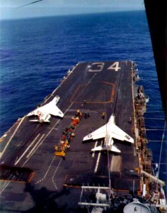 F-8J VF-194 CVA-34 launch1970