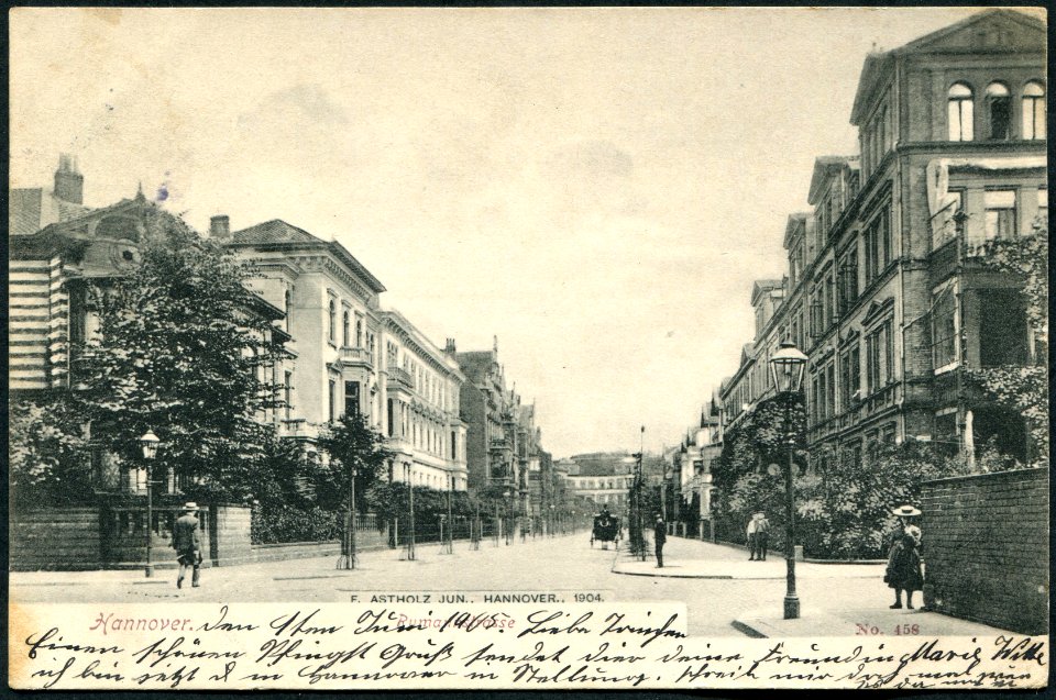 F. Astholz jun. AK 0458 Hannover. Rumannstrasse, Bildseite