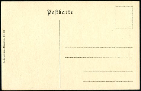 F. Astholz jun. AK 0901 Alt-Hannover, Kreuzstraße, Adressseite (sogenannte geteilte Rückseite)