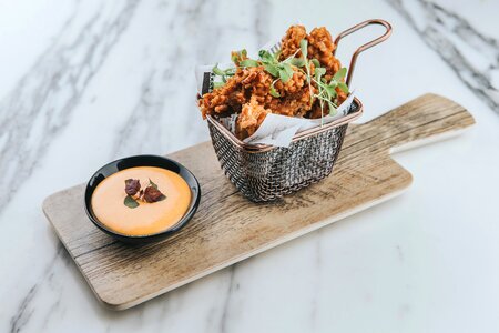 Fried chicken yummy basket photo