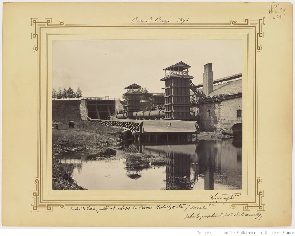 F. 27. Conduits d'eau, puits et écluses de l'usine Haute-Sysserte (Oural) M. Solomirsky
