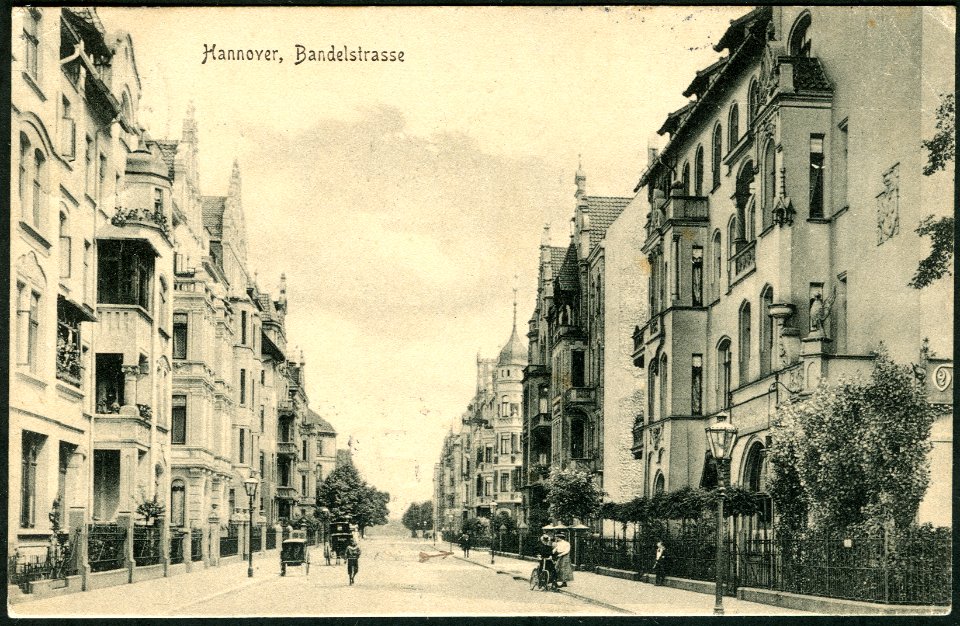 F. Astholz jun. AK 1065 Hannover, Bandelstraße, Bildseite
