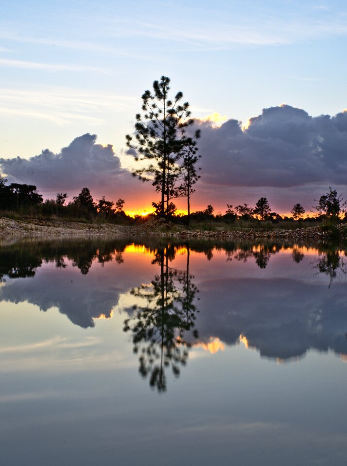 Nature lake landscape photo