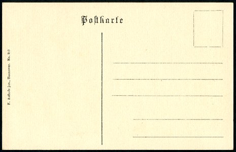 F. Astholz jun. AK 0920 Alt-Hannover Ballhofstrasse Adressseite der Postkarte