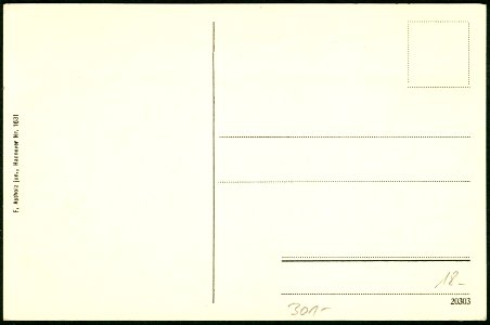 F. Astholz jun. AK 1631 Hannover. Wiesenstraße, Adressseite mit Verlagsangaben und fortlaufender Nummer