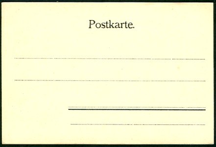 F. Astholz jun. AK, Hannover. Villa an der Hohenzollernstrasse. Zur Erinnerung an die Heimkehr des Grafen von Waldersee aus China im August 1901, Adressseite (sogenannte ungeteilte Rückseite) der Ansichtskarte