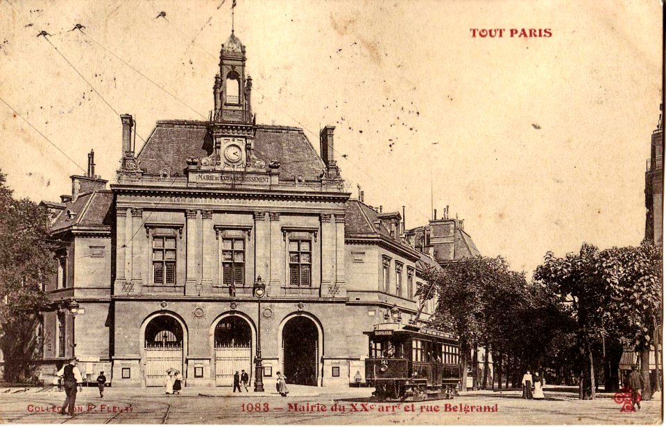 F. FLEURY 1083 - Tout Paris - Mairie du XXe arrt et rue Belgrand