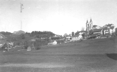 F. Vesel - Zagorje, v ozadju gora Mrzlica