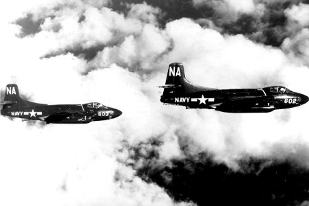 F3D-2 Skyknights of VC-4 over the Med in 1952