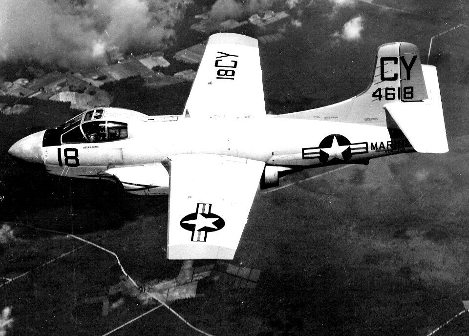 F3D-2Q Skyknight of VMCJ-2 in flight