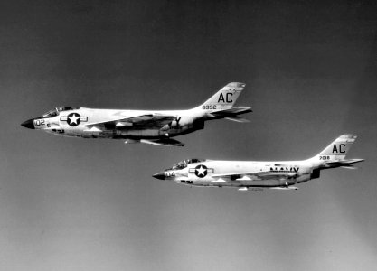 F3H Demons VF-31 in flight 1958 photo