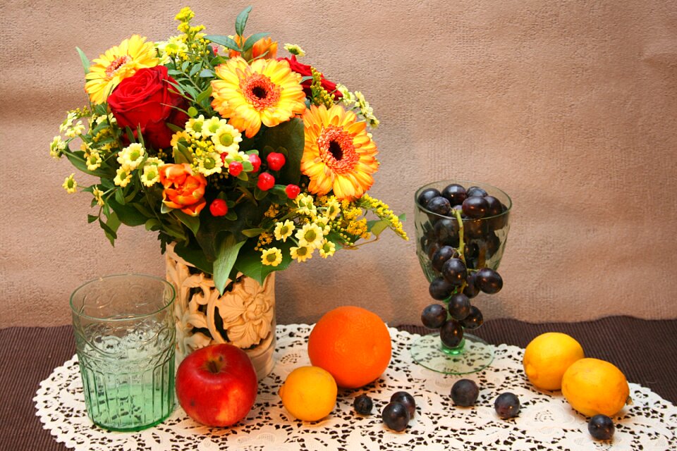 Ornament still life bouquet