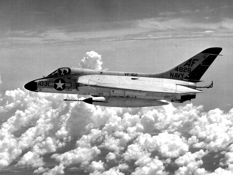 F4D-1 Skyray of VF-162 in flight c1961