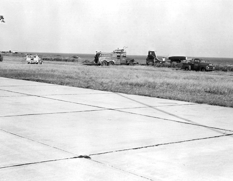 F2H-2 Banshee crash at NAS Guantanamo Bay 1954