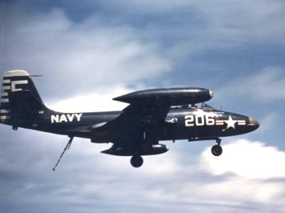 F2H-2 Banshee of VF-62 landing in 1953