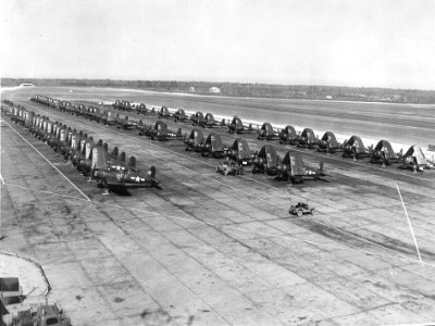 F4U Corsairs of VBF-151 at NAS Wildwood 1945