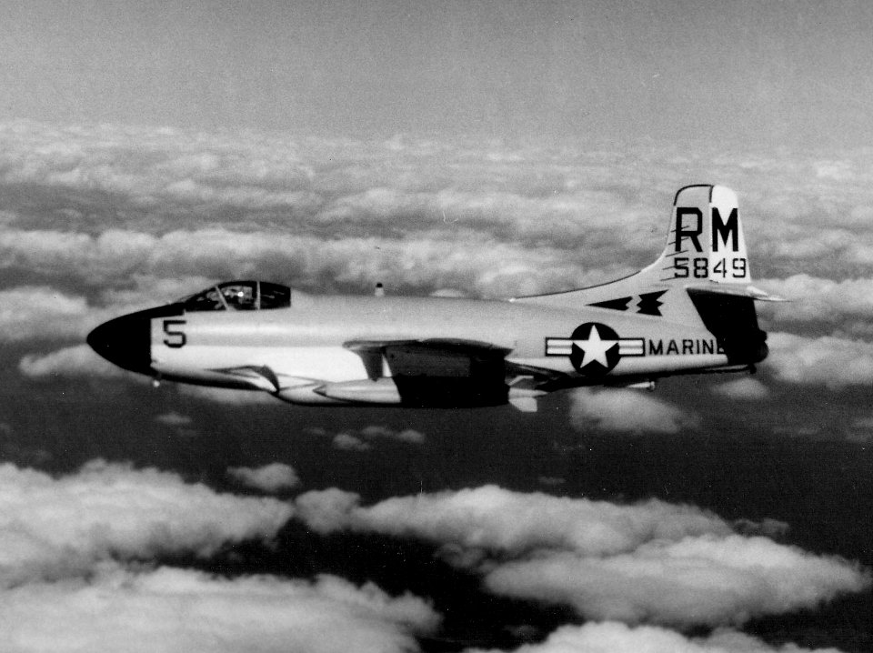 F3D-2Q Skyknight of VMCJ-1 in flight 1962