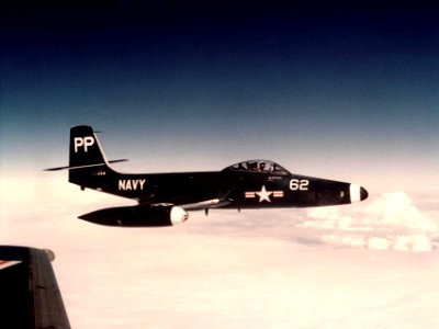 F2H-2P Banshee of VC-61 in flight 1955